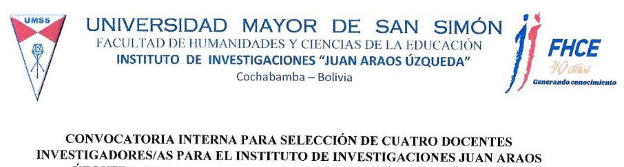 CONVOCATORIA A SELECCIÓN DE DOCENTES INVESTIGADORES